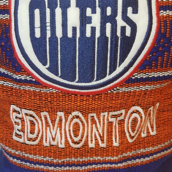 Edmonton Oilers Embroidered Cloth Backpack Tote Bag Shoulder Bag Woven Cloth Bag - Picture 4 of 10